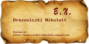 Brezoviczki Nikolett névjegykártya
